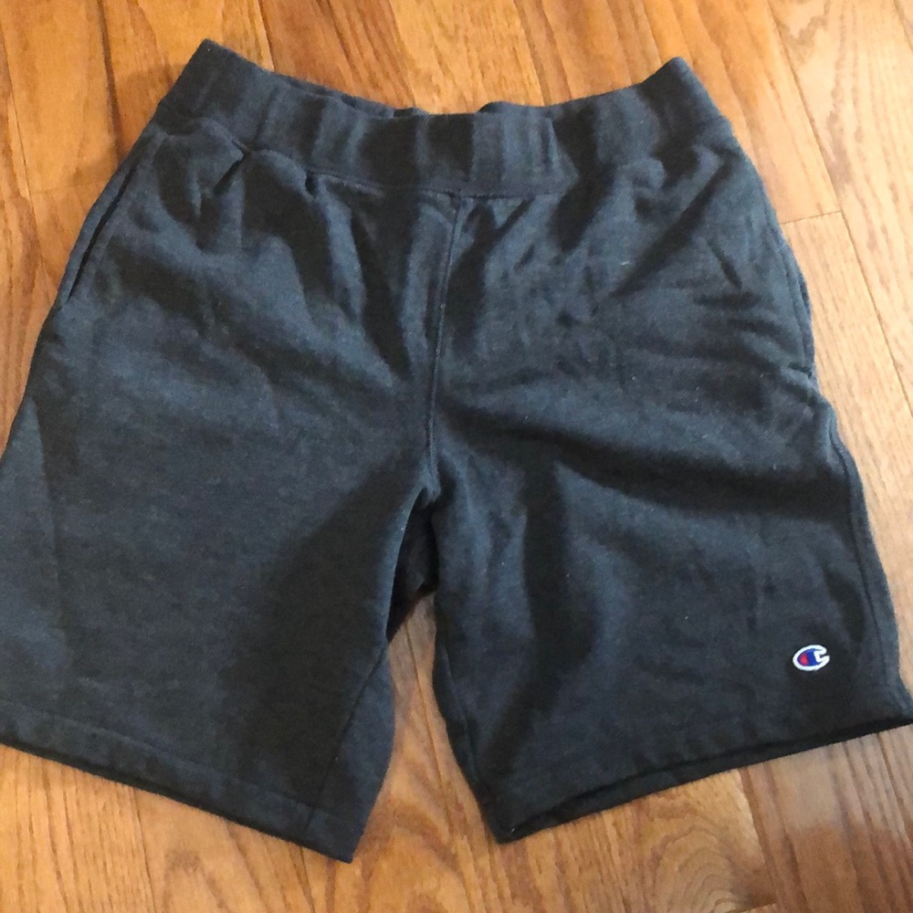 dark grey champion fleece shorts